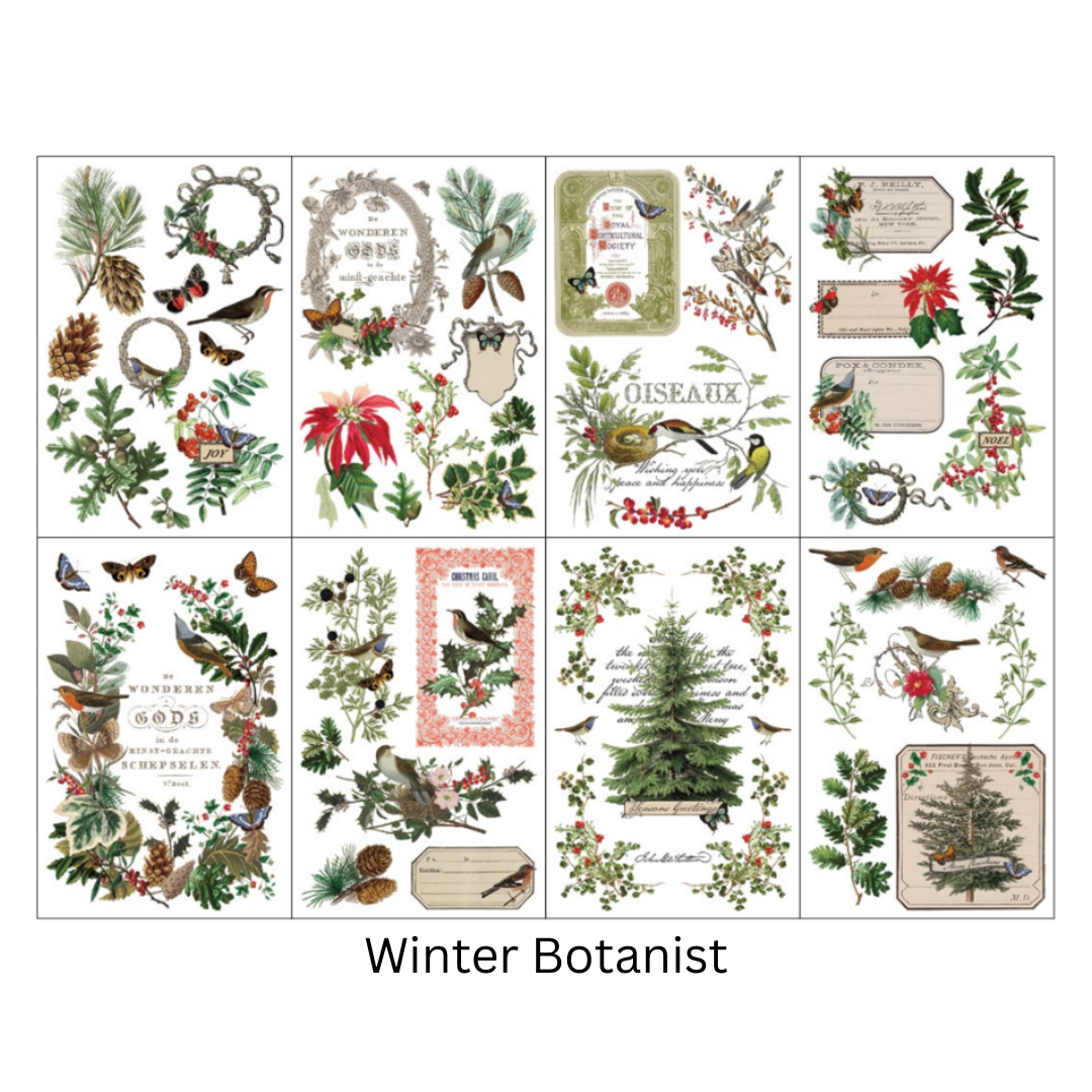 2025 Holiday Complete Transfer IOD Bundle! Christmas Joy, Santa's Hollow, Partridge Lane, Winter Botanist, & Clementine! Limited Iron Orchid Designs