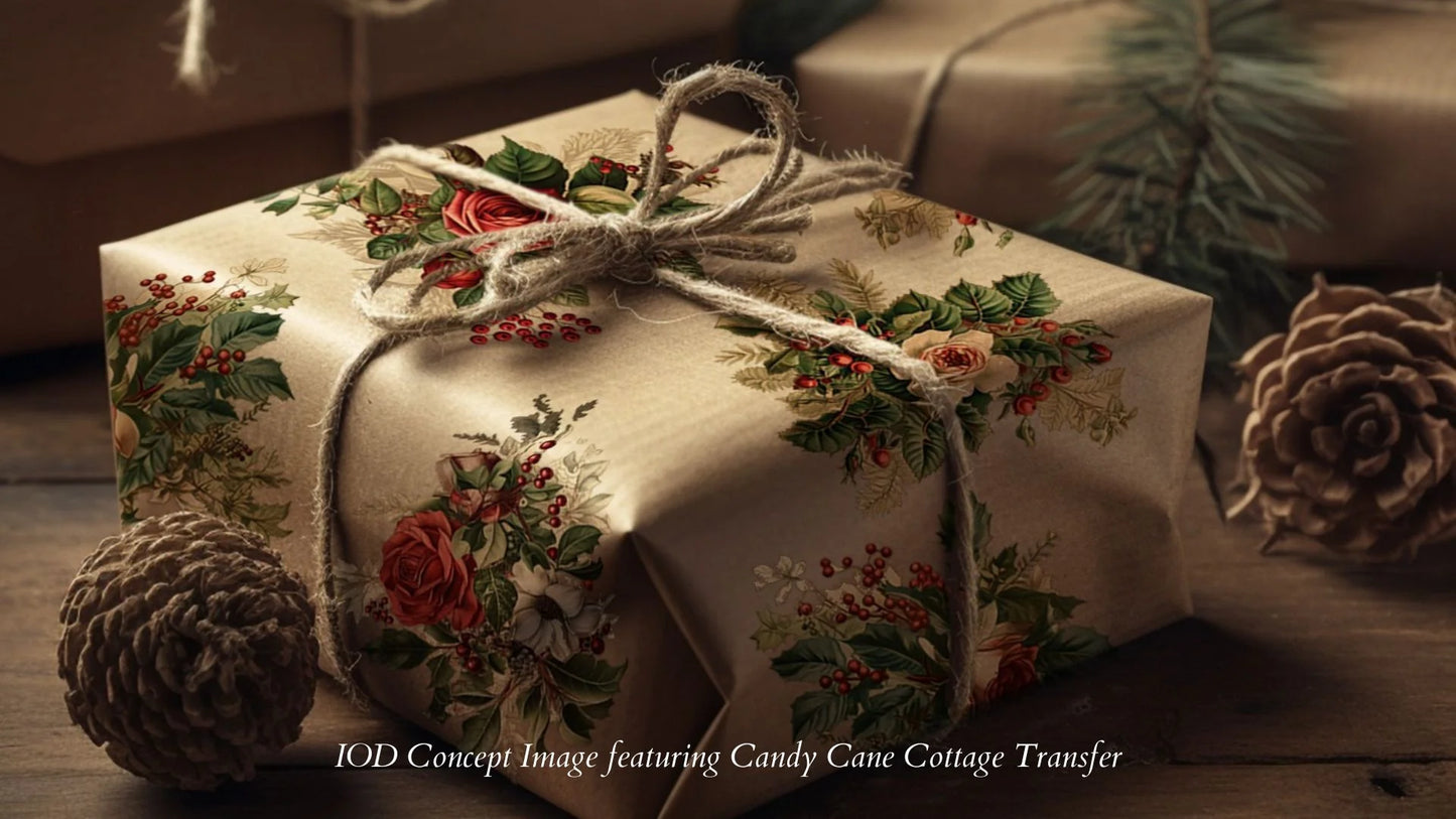 Candy Cane Cottage IOD Transfer 8"x 12" Pad (Retired)