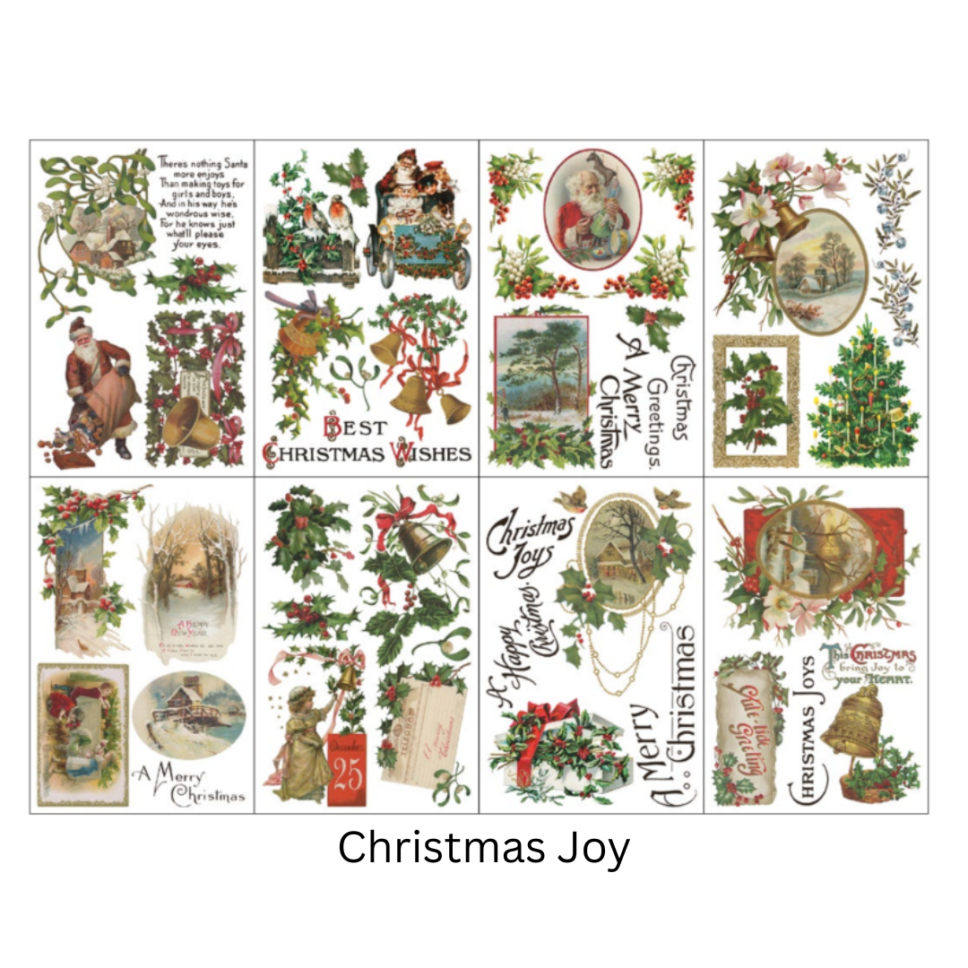 2025 Holiday Top 3 Transfer IOD Bundle! (set of 3). Christmas Joy/Santa's Hollow/Partridge Lane! 8"x12" 8 pages Limited Iron Orchid Designs