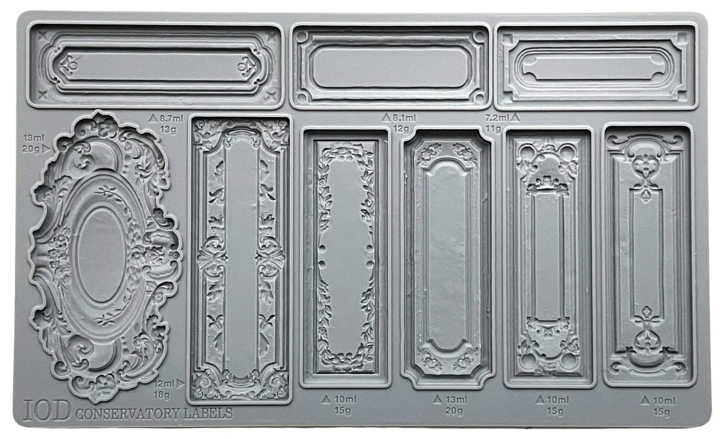 Conservatory Labels 6x10 IOD Mould