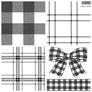 Pretty In Plaid 12x12 IOD Stamp (Retired)
