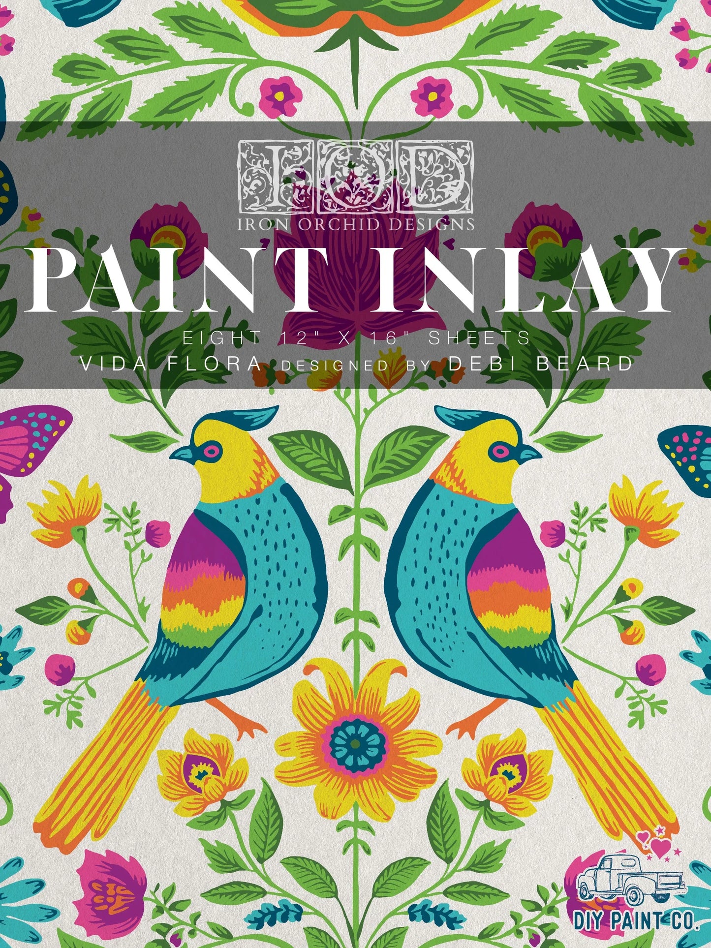 Vida Flora IOD Paint Inlay 12x16 Pad