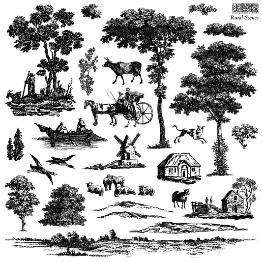 Rural Scenes 12x12 IOD Stamp (Retired)