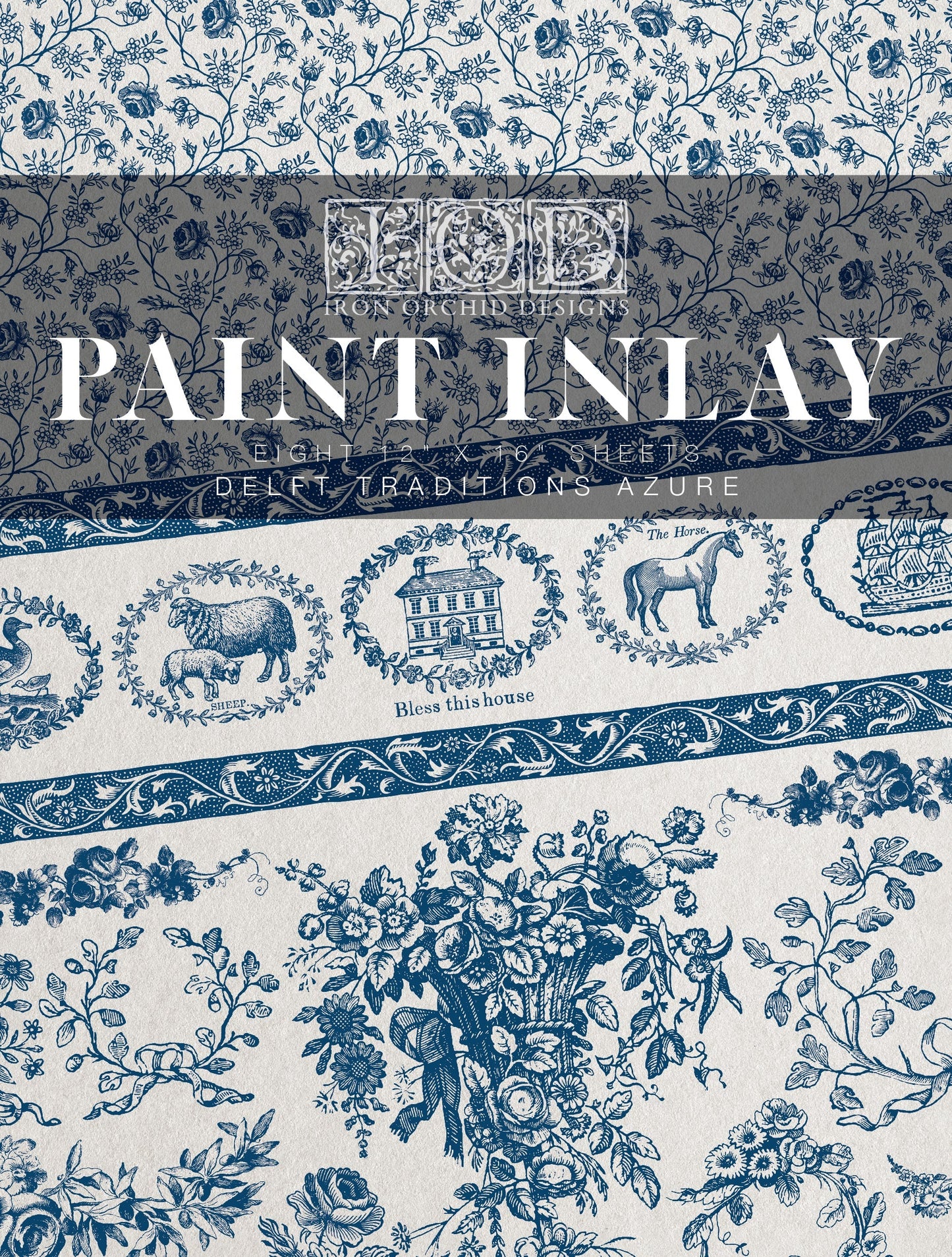 Delft Traditions Azure IOD Paint Inlay 12x16 Pad