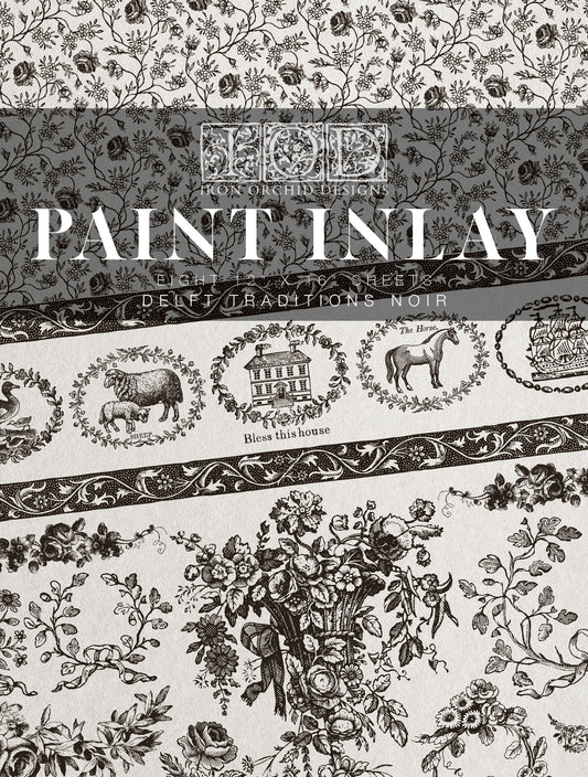 Delft Traditions Noir IOD Paint Inlay 12x16 Pad