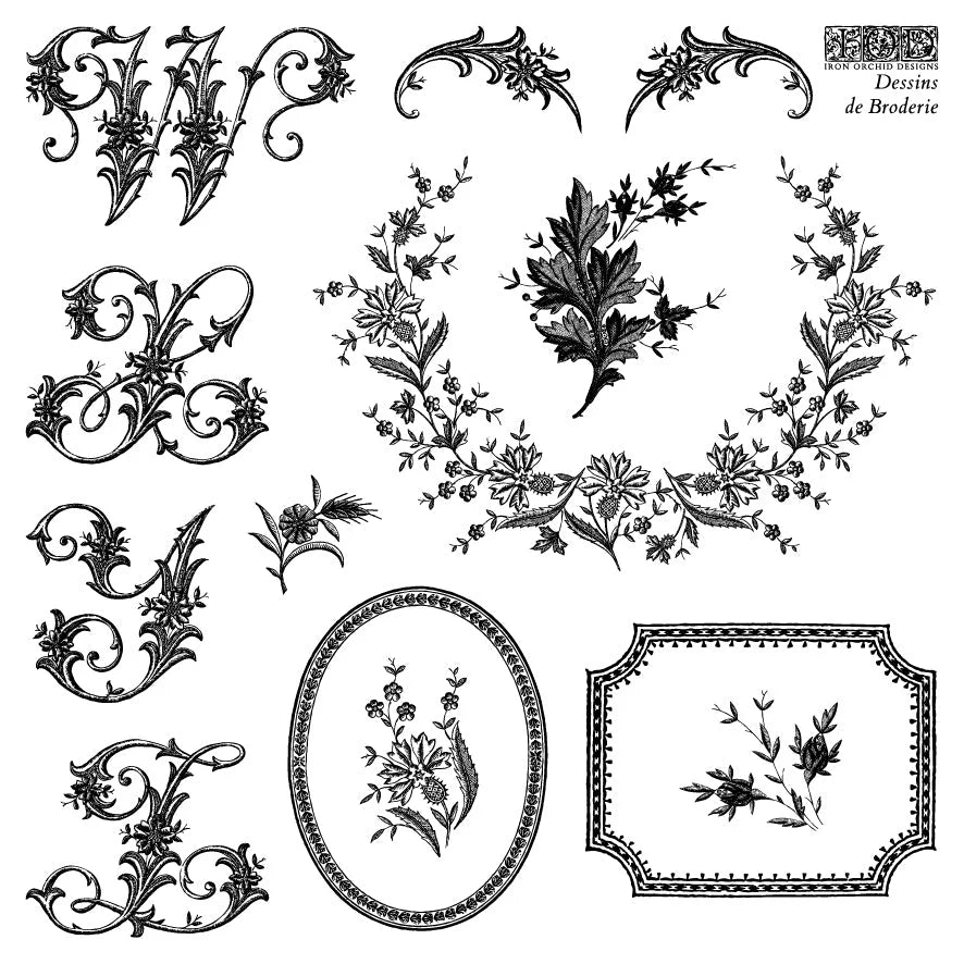 Dessins de Broderie IOD 6"x 6" Stamp