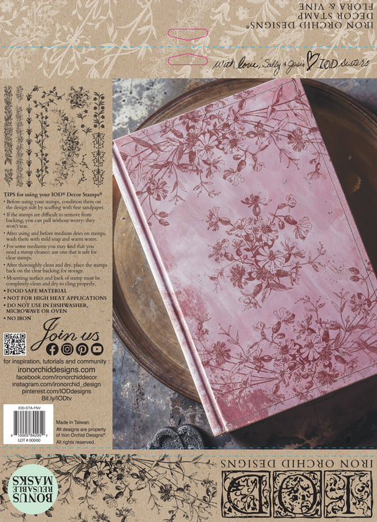 Flora & Vine IOD 12"x12" Stamp