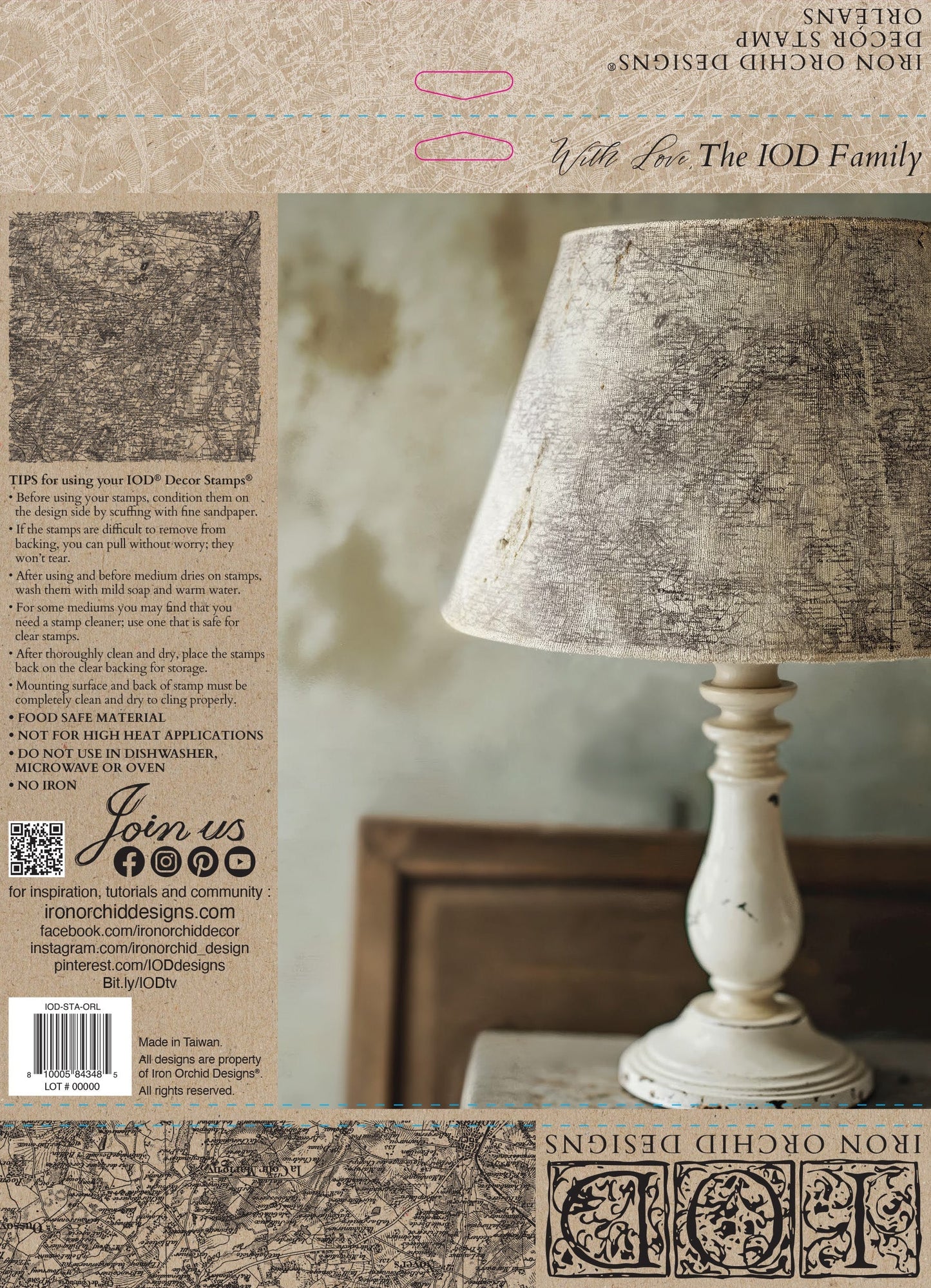 Orleans IOD 12"x 12" Stamp