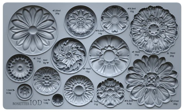 Rosettes 6x10 IOD Mould