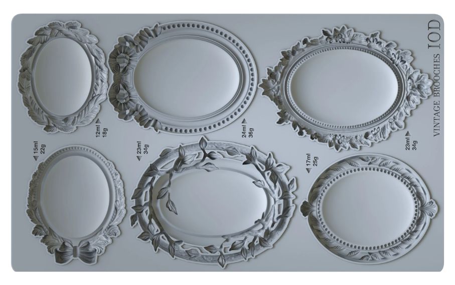 Vintage Brooches 6x10 IOD Mould
