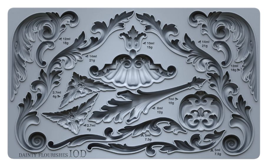 Dainty Flourishes 6x10 IOD Mould