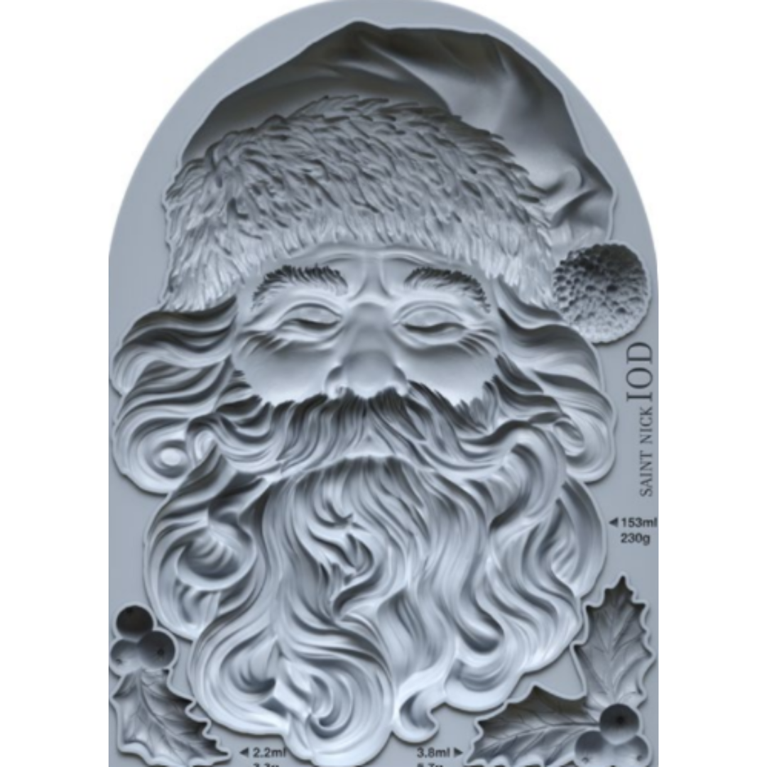 2025 Holiday Favorite IOD Bundle (set of 3) Christmas Joy Transfer, Christmas Wishes Stamp & Saint Nick Mould! Limited Iron Orchid Designs