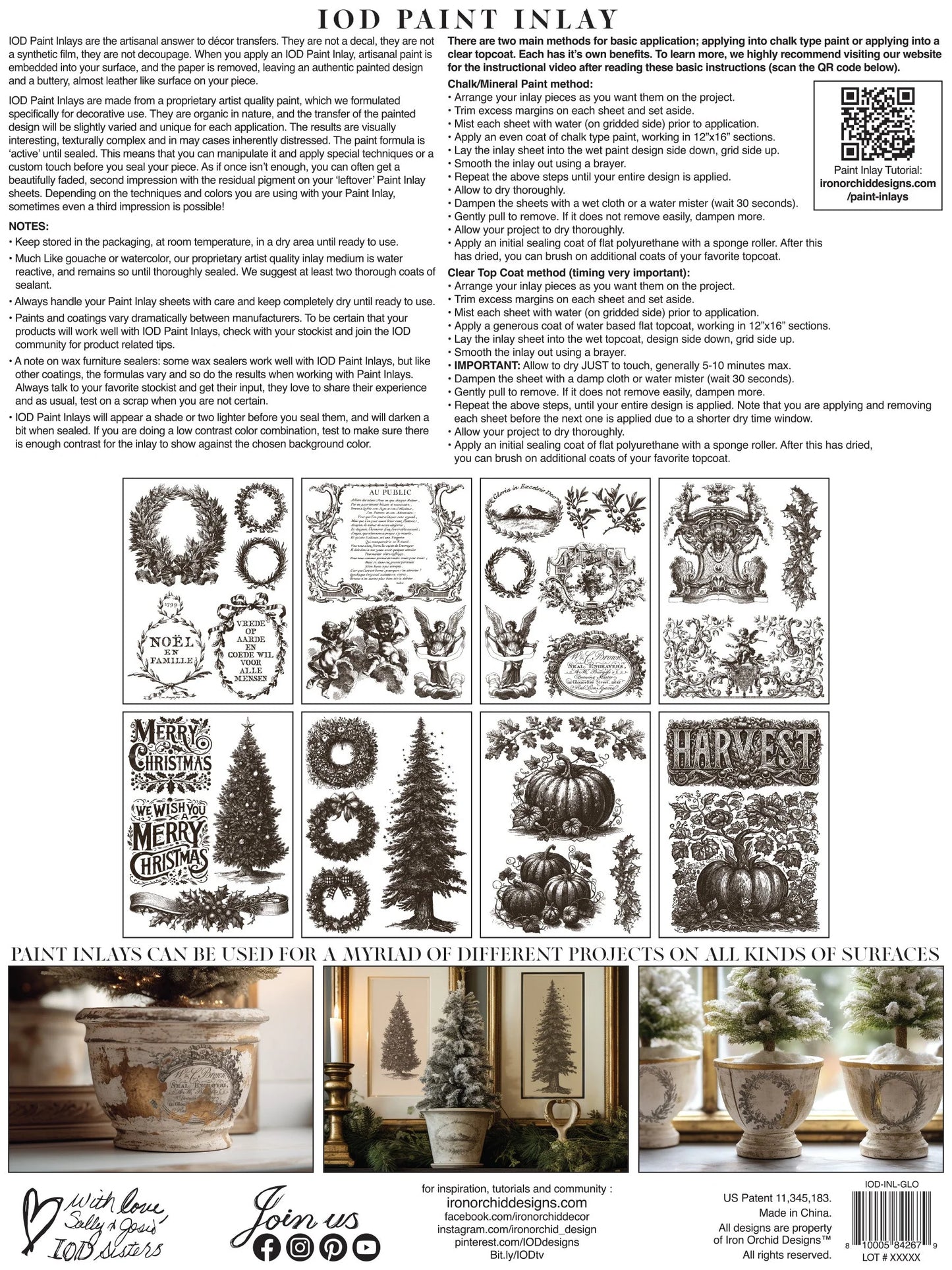 Gloria Paint Inlay IOD 12x16 Pad