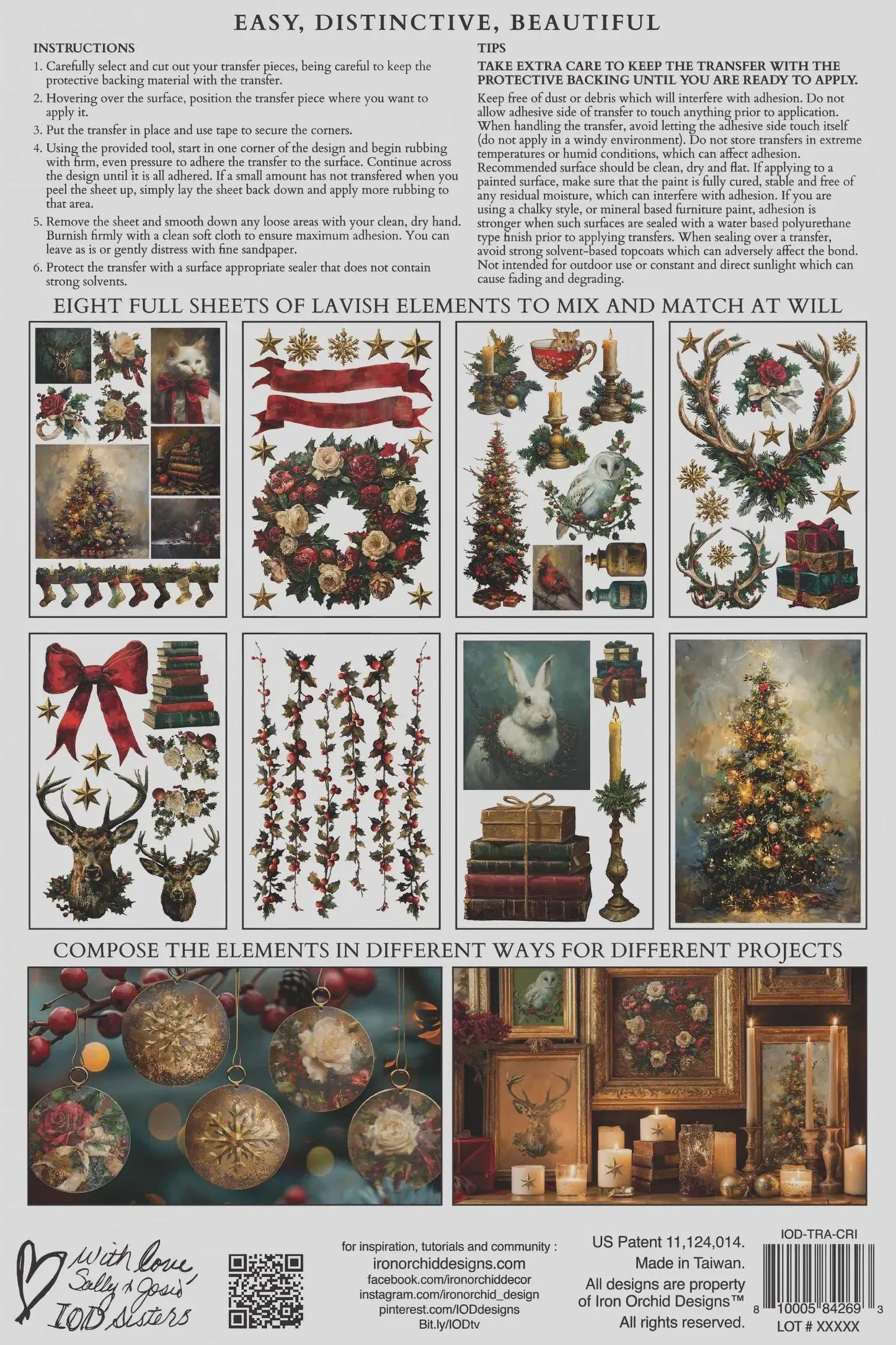 2024 & 2025 Holiday Transfer IOD Bundle! (set 6) Christmas Joy/Santa's Hollow/Partridge Lane/Yuletide/Kitschy & Crimson Velvet! Limited