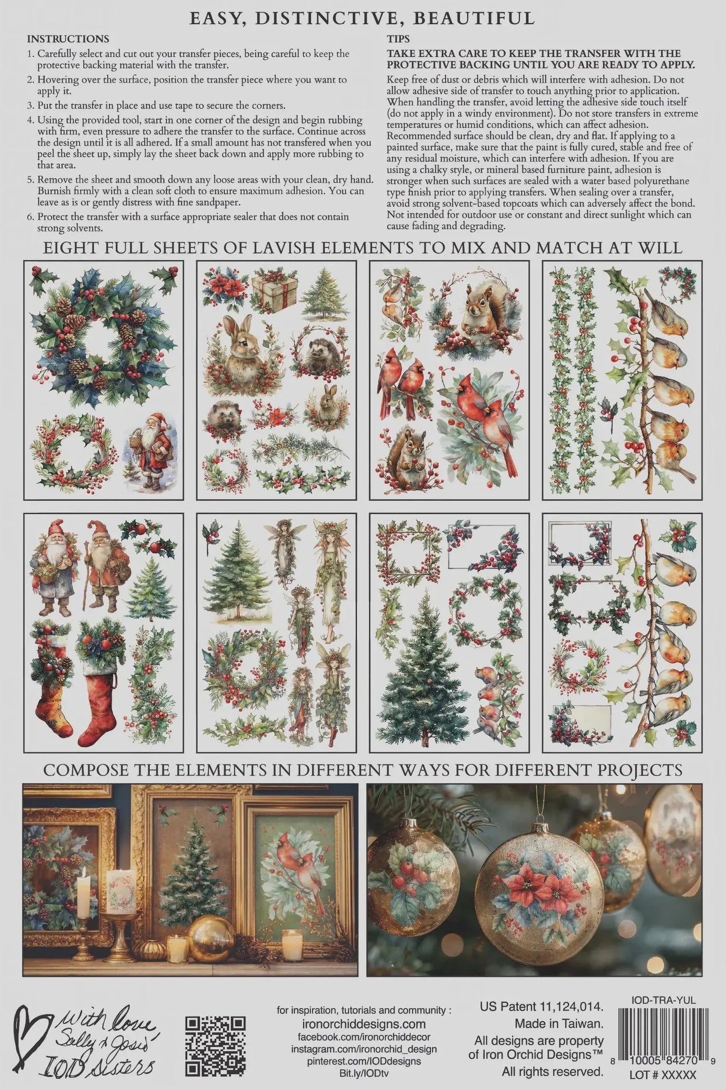 Holiday Old & New Transfer IOD Bundle! (set of 2). Christmas Joy 2025 and Yuletide 2024! 8"x12" Best Sellers from 2024/2025. Limited