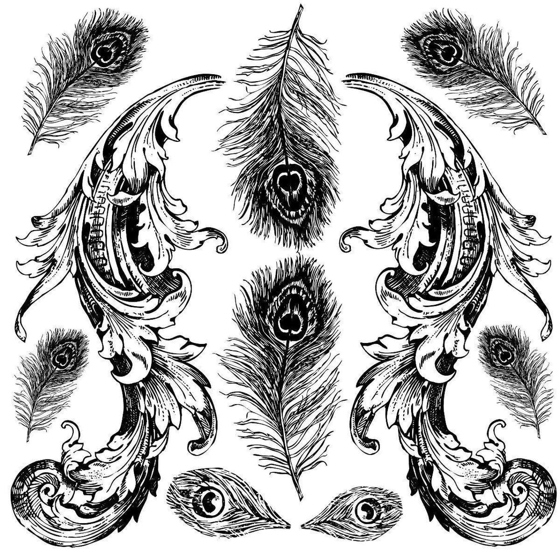 Pavo 12x12 IOD Decor Stamp (Retired)