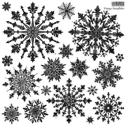 Vintage Snowflakes 12x12 IOD Stamp (Retired)