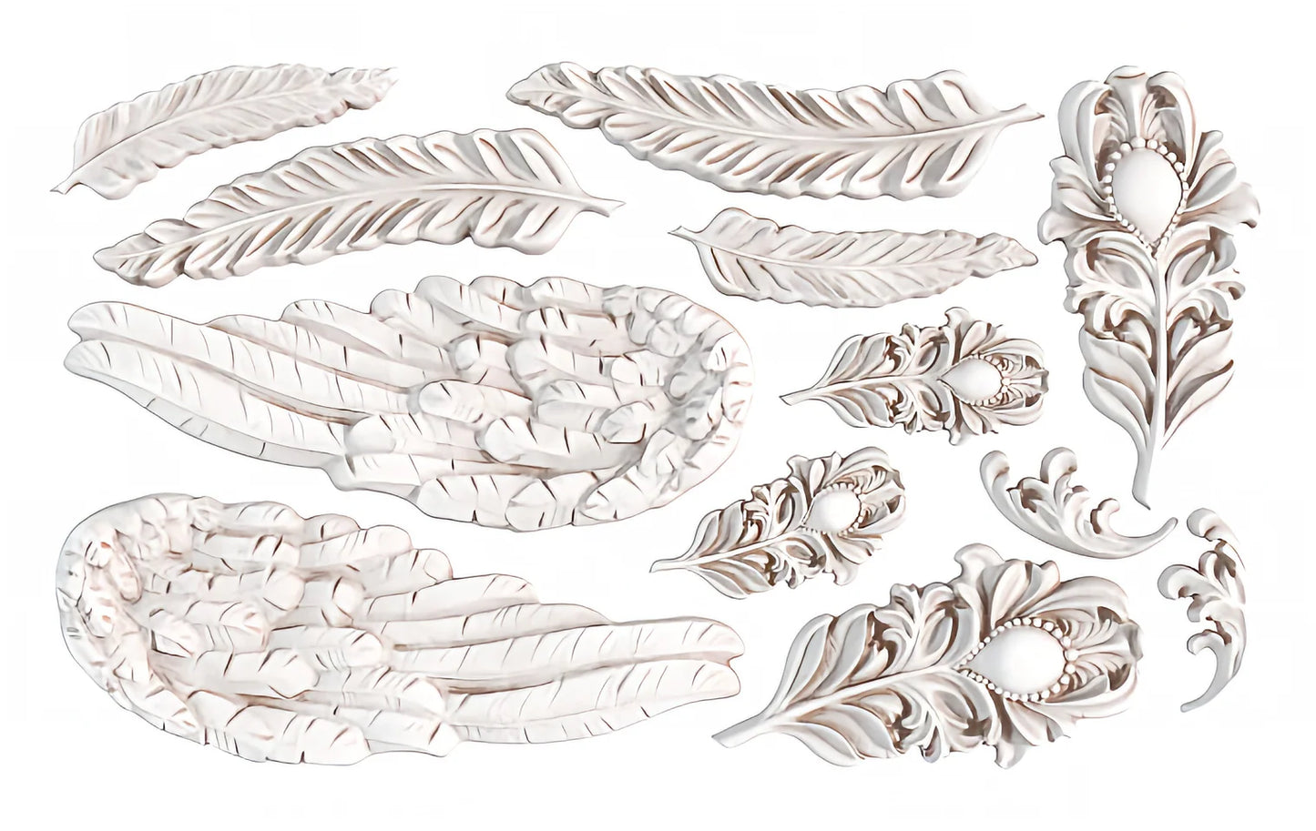 Wings and Feathers 6x10 IOD Decor Mould