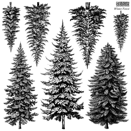 Winter Forest 12x12 IOD Stamp (Retired)