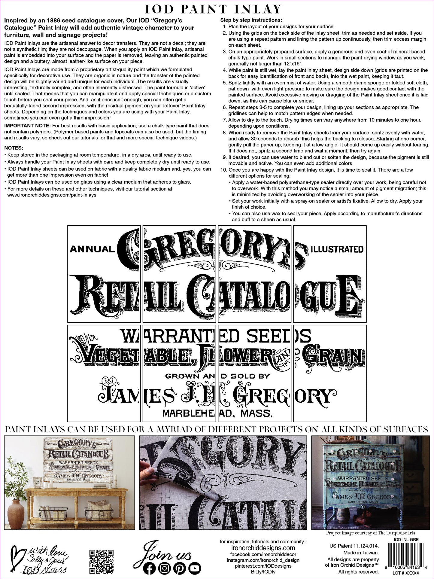 Gregory's Catalogue IOD Paint Inlay 12x16 Pad (Retired)