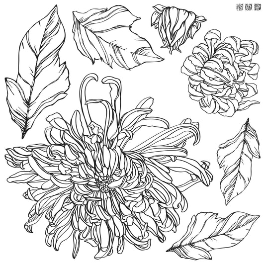 Chrysanthemum 12×12 IOD Stamp (Retired)
