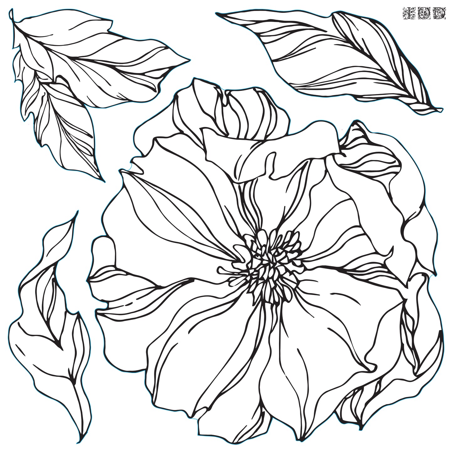 Peonies 12×12 IOD Stamp