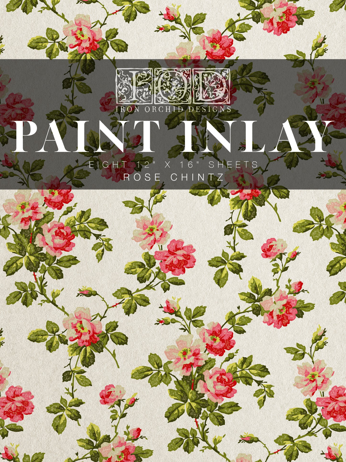 Rose Chintz IOD Paint Inlay 12x16 Pad (Retired)