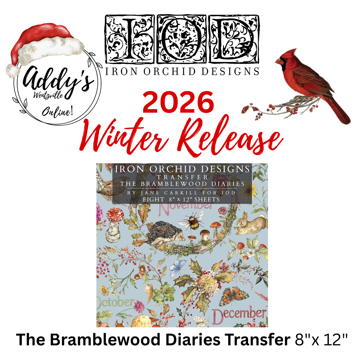 The Bramblewood Diaries IOD Transfer 8"x 12" Pad