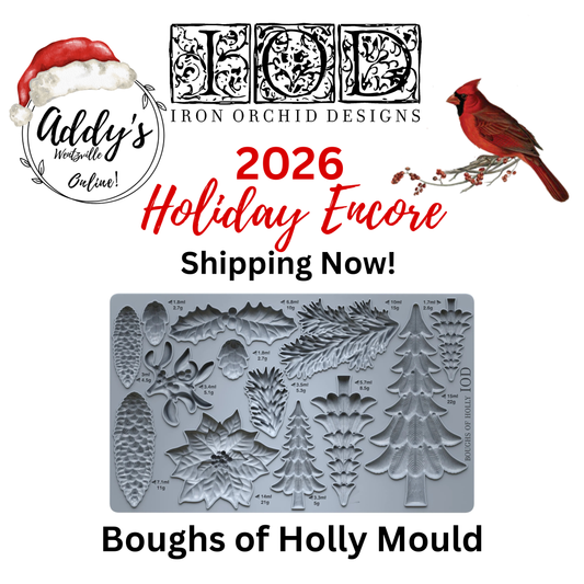 Boughs of Holly IOD 6"x 10" Mould