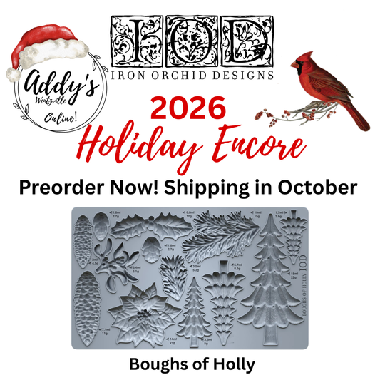 PREORDER: Boughs of Holly IOD 6"x 10" Mould