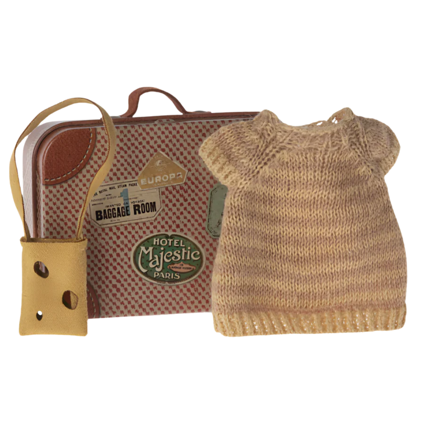 Knitted Dress and Bag in Suitcase, Big Sister Mouse