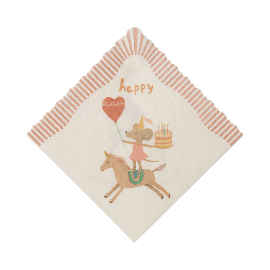 Napkins Happy Birthday (Unicorn, 20pc)