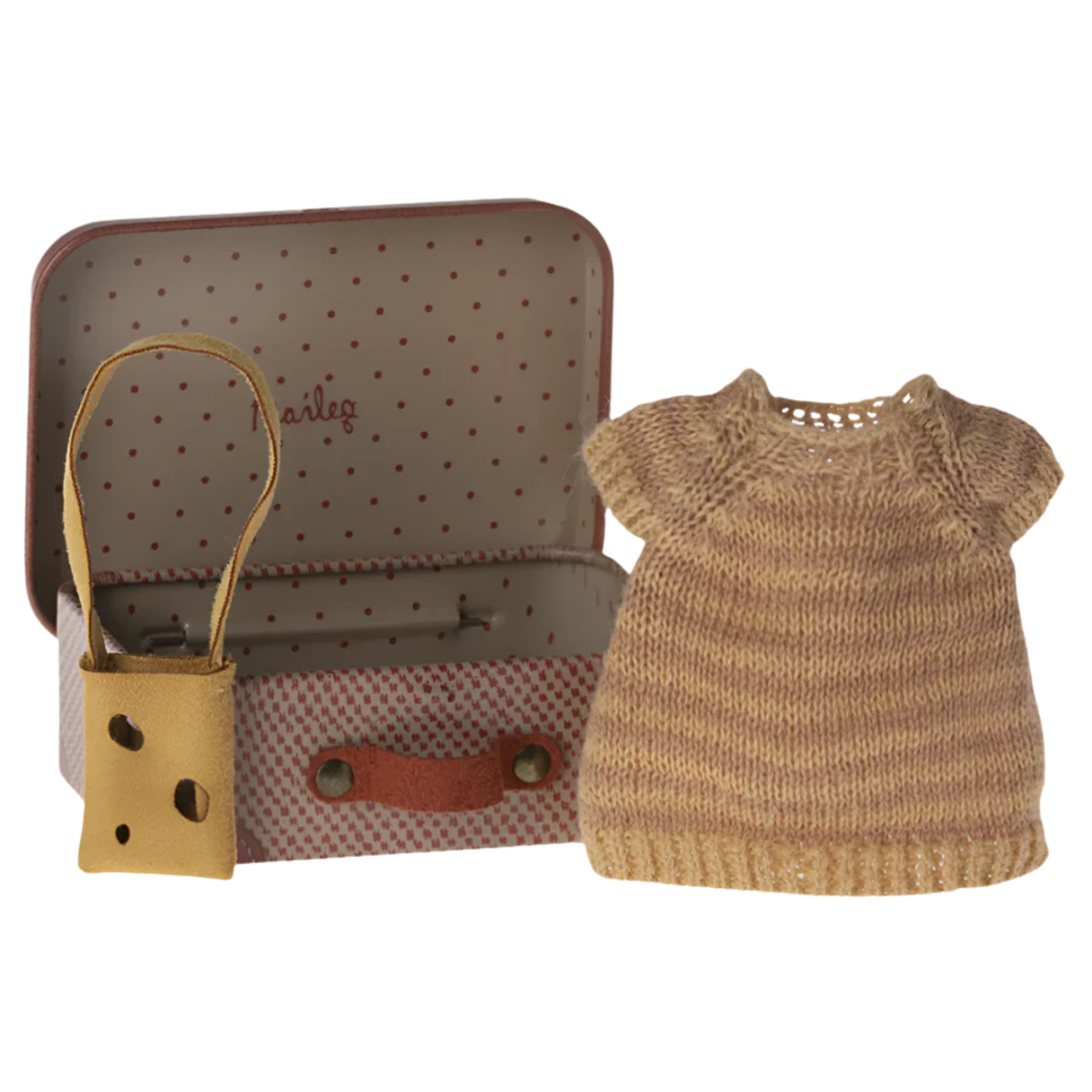 Knitted Dress and Bag in Suitcase, Big Sister Mouse