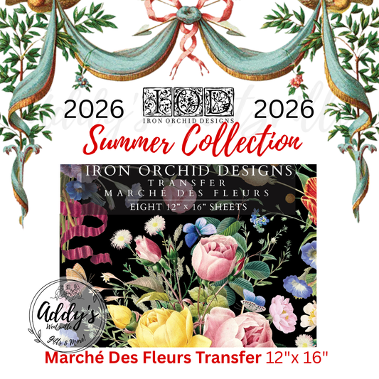 Marché des Fleurs IOD Transfer 12"x 16" Pad