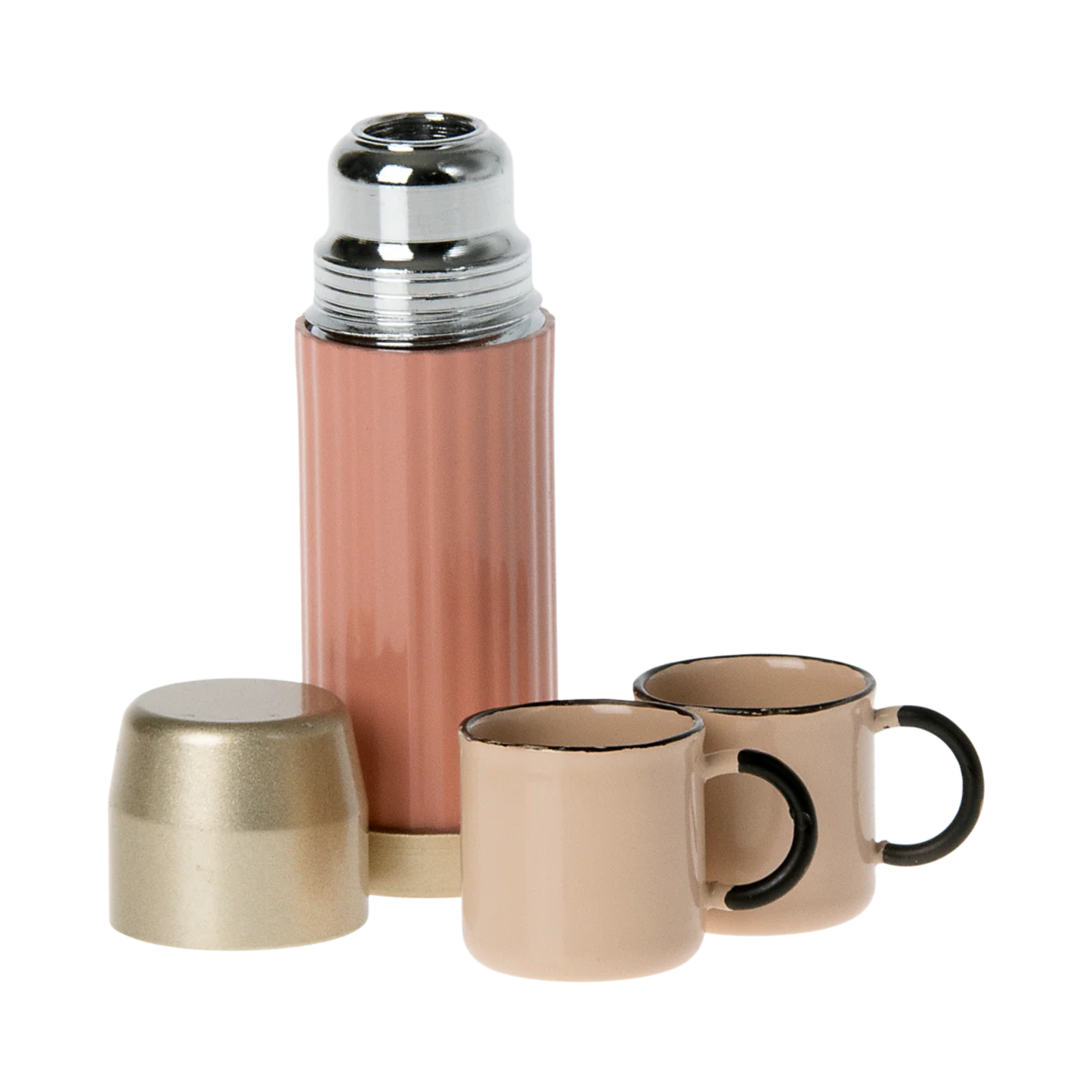 Thermos and Cups (Soft Coral)