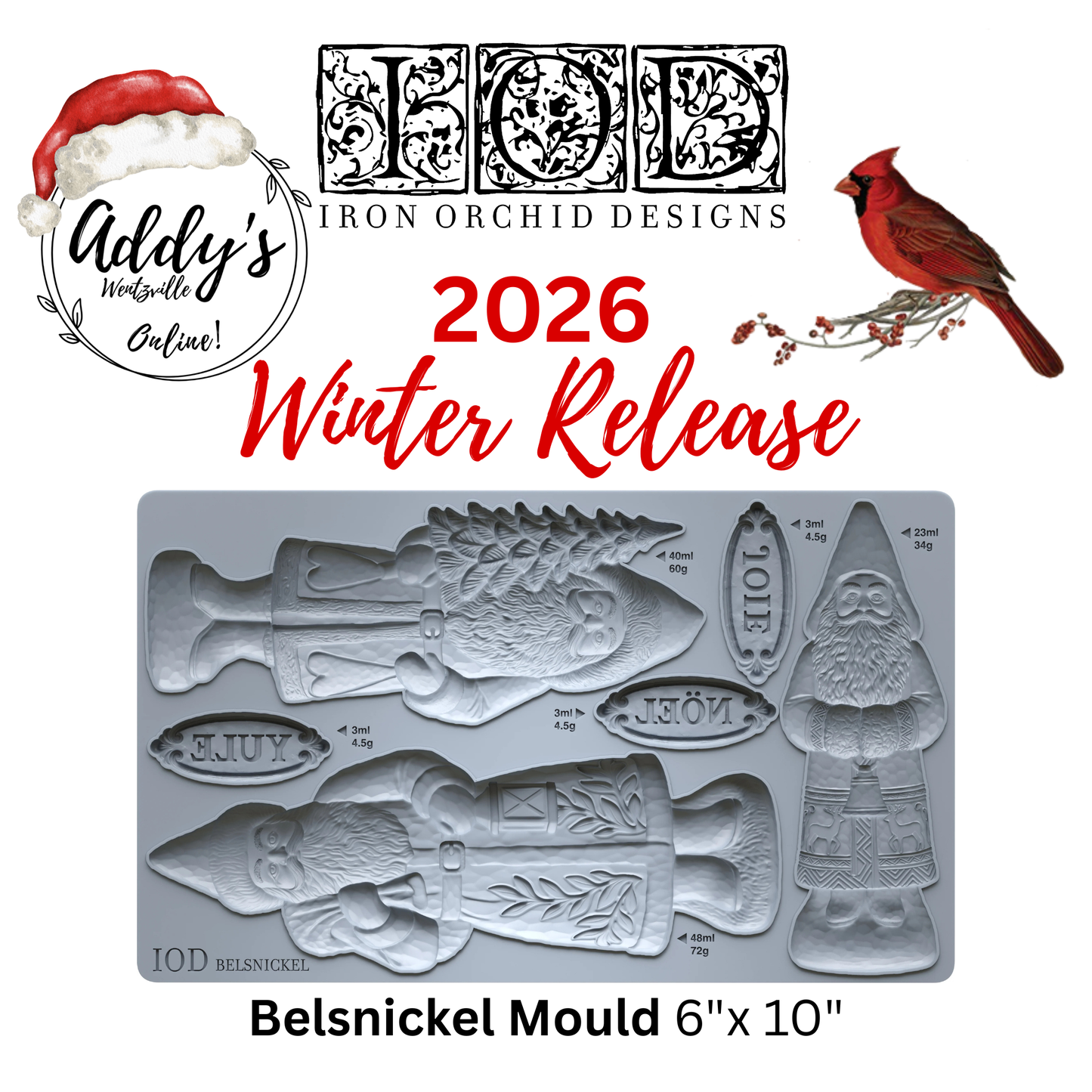 Belsnickel IOD 6"x 10" Mould