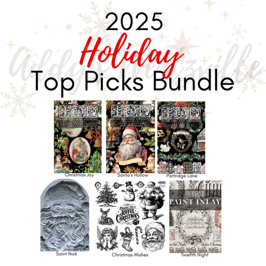 2025 Holiday Top Picks IOD Bundle! Christmas Joy/Santa's Hollow/Partridge Lane/Saint Nick/Christmas Wishes/Twelfth Night! + Free Frosty Stamp
