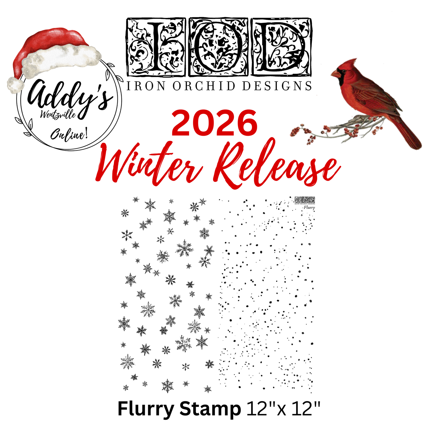 Flurry IOD 12"x 12" Stamp
