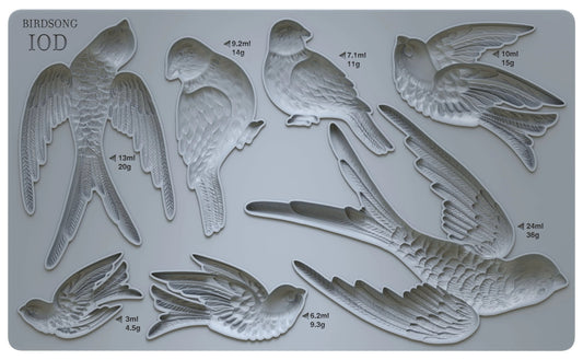 Birdsong 6x10 IOD Decor Mould