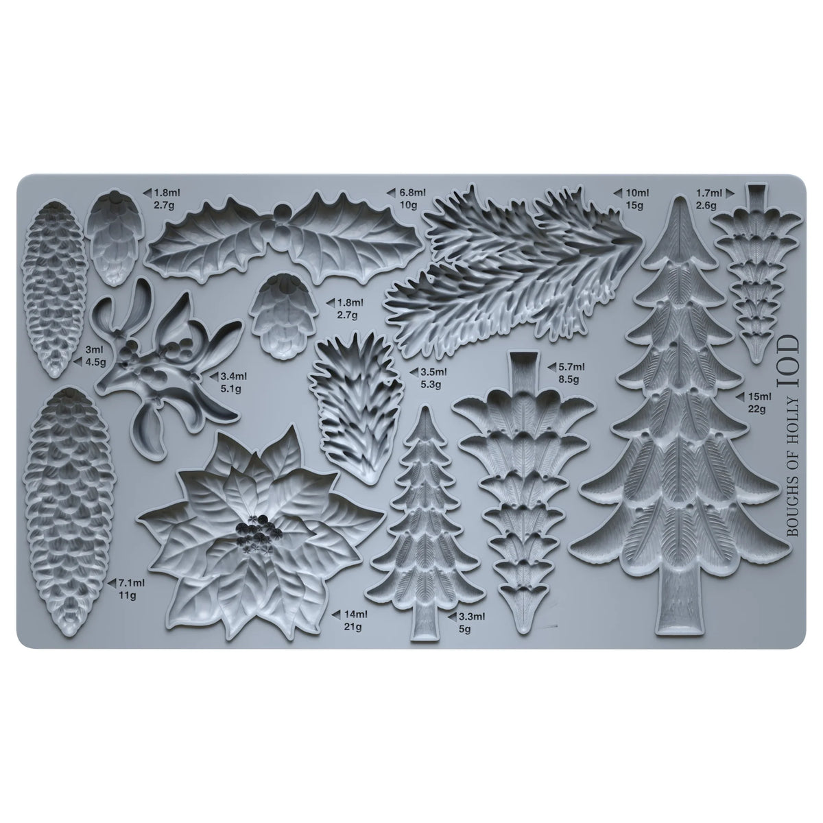 PREORDER: Boughs of Holly IOD 6"x 10" Mould