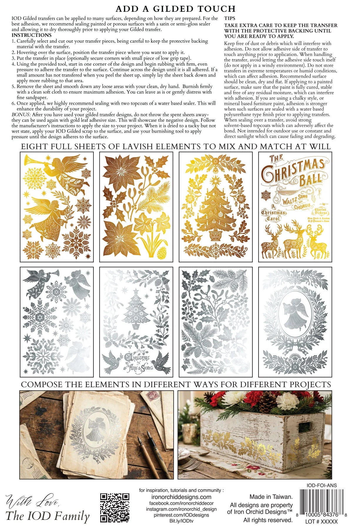 Angels Sing IOD Foil Transfer 8"x 12" Pad