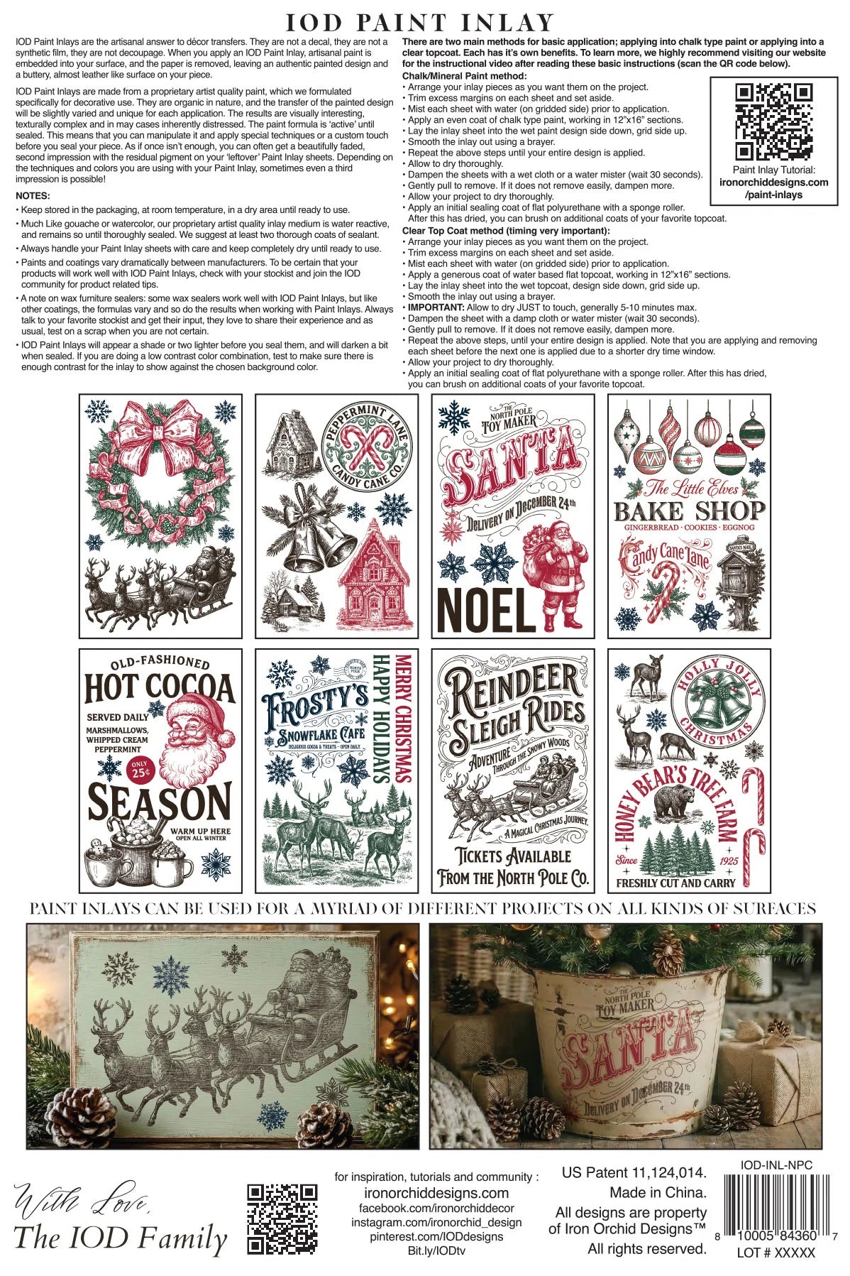 The North Pole Co. IOD 8"x 12" Paint Inlay