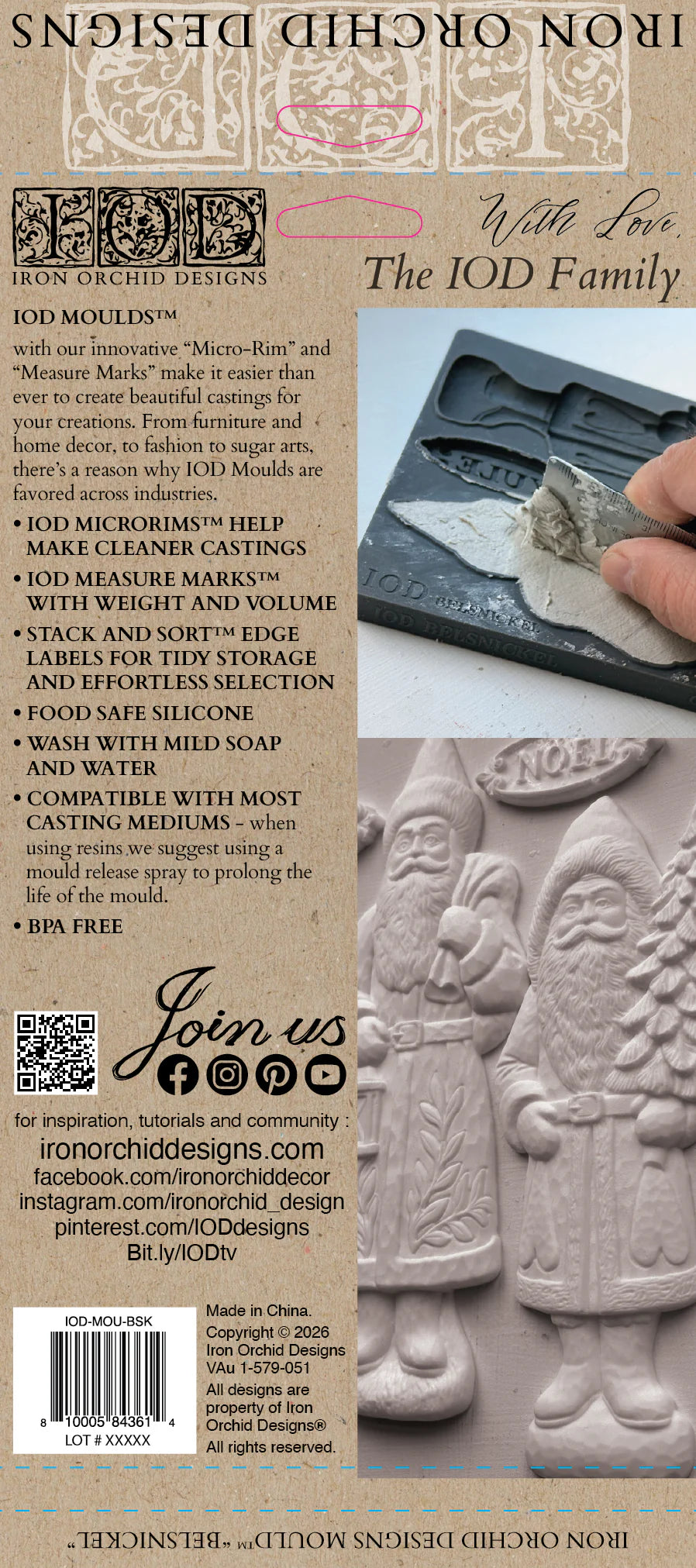 Belsnickel IOD 6"x 10" Mould