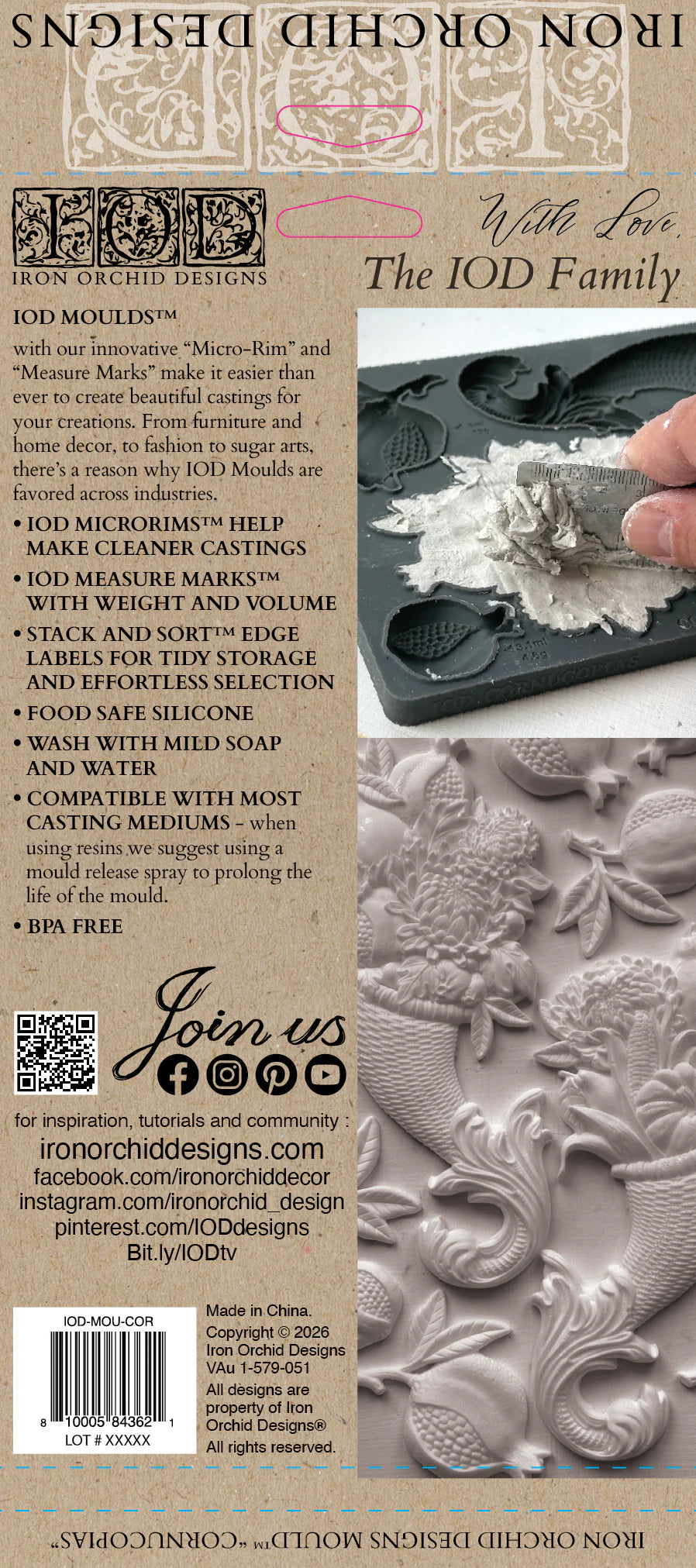 Cornucopias IOD 6"x 10" Mould