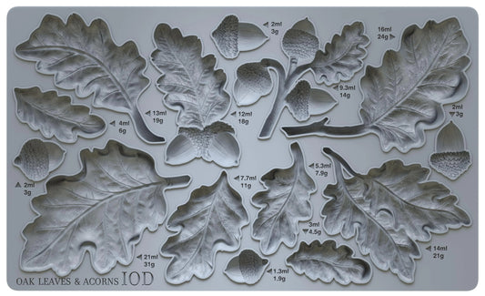 Oak Leaves & Acorns 6x10 IOD Mould