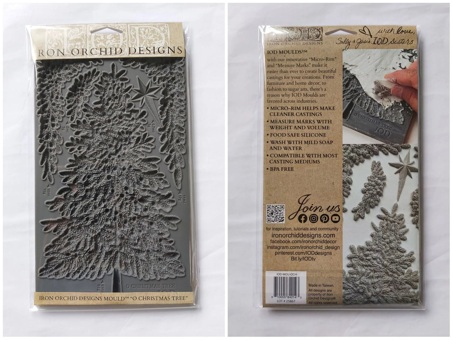 O Christmas Tree IOD 6"x 10" Mould (Retired)