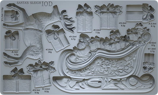 Santa's Sleigh IOD 6"x 10" Mould (Retired)
