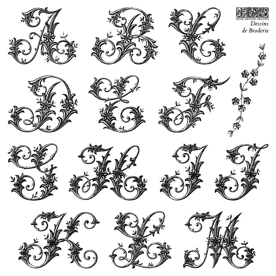 Dessins de Broderie IOD 6"x 6" Stamp