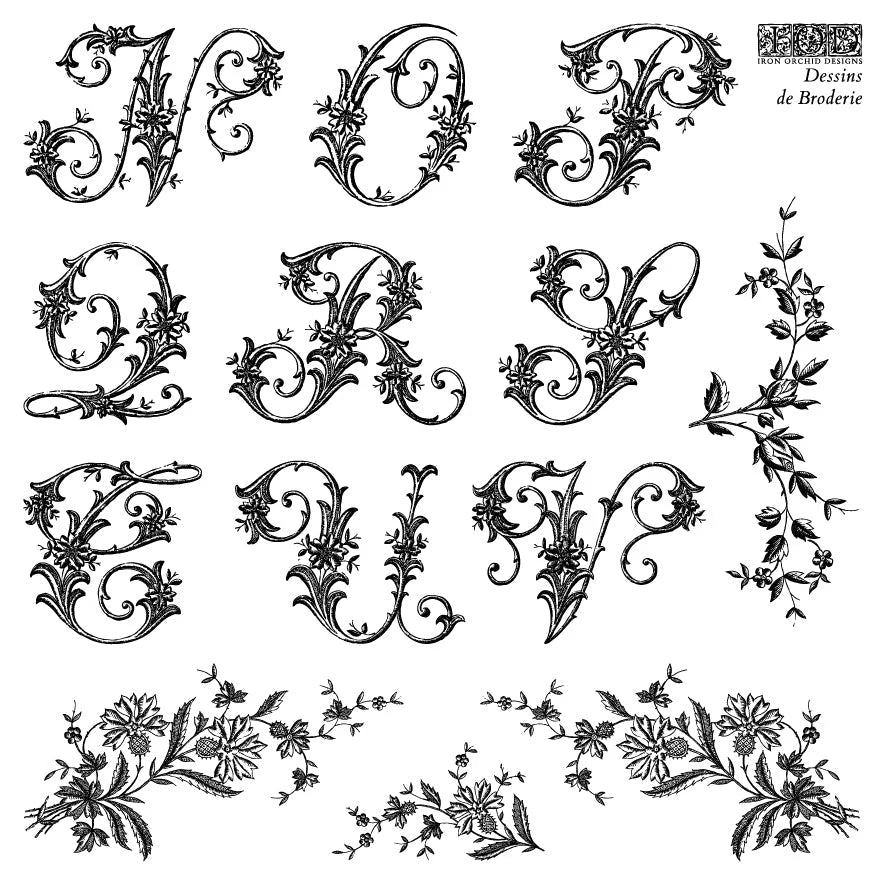 Dessins de Broderie IOD 6"x 6" Stamp