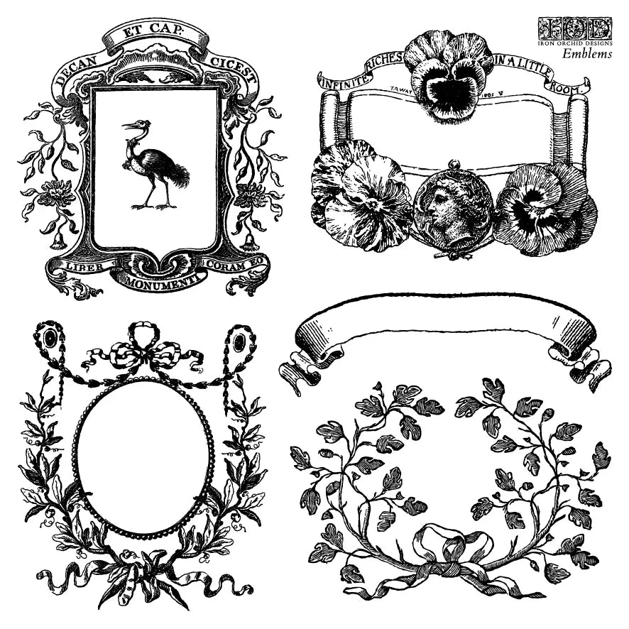 Emblems IOD 6"x 6" Stamp